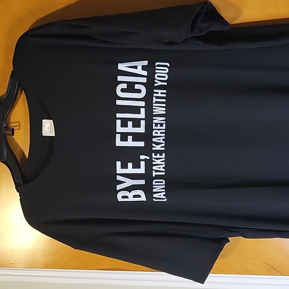 Unisex (Mens / Womens) Black / White "Bye Felicia" Short Sleeve T-shirt - Picture 2 of 5